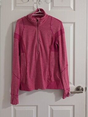 Lululemon  Rare Pink Performance sweater Activewear Half Zip Running Jacket 12